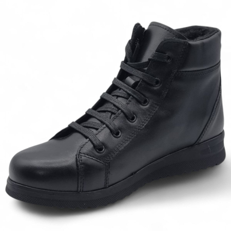 Ghete Damă Casual Din Piele Naturală Neagră 30386 [3]