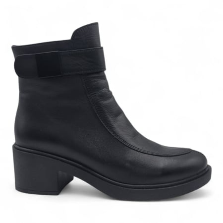 Femei - Ghete Damă Casual Din Piele Naturală Neagră 8792