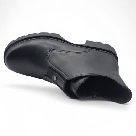 Ghete Damă Casual Din Piele Naturală Neagră 30392 [7]