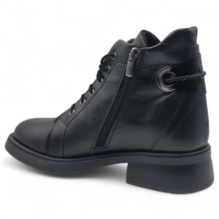 Ghete Damă Casual Din Piele Naturală Neagră 30394 [4]