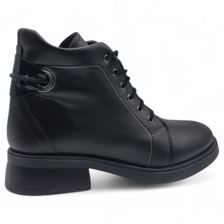 Ghete Damă Casual Din Piele Naturală Neagră 30394 [1]