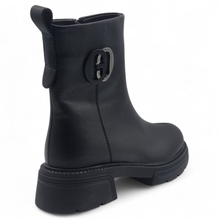 Ghete Damă Casual Din Piele Naturală Neagră  30399 [2]