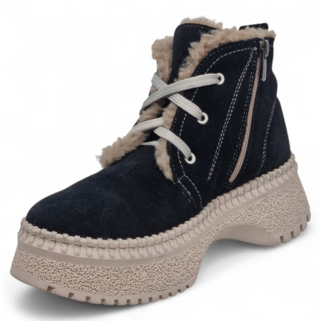 Ghete Damă Casual Din Piele Naturală Neagră Vel 30369 [4]