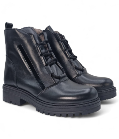 Ghete Damă Casual Din Piele Naturală Neagră  30404 [2]