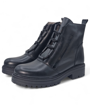 Ghete Damă Casual Din Piele Naturală Neagră  30404 [6]