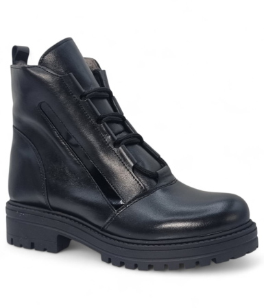 Ghete Damă Casual Din Piele Naturală Neagră  30404 [1]