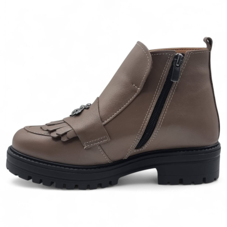 Ghete Damă Casual Din Piele Naturală Taupe 30391 [4]