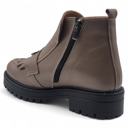 Ghete Damă Casual Din Piele Naturală Taupe 30391 [5]