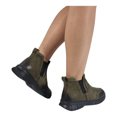 Ghete Damă Casual Din Piele Naturală Verde 30389 [9]