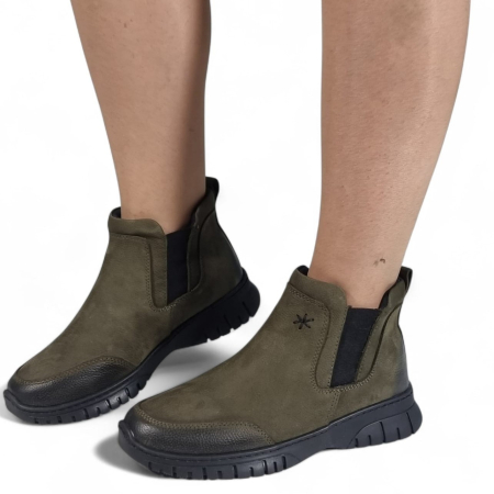 Ghete Damă Casual Din Piele Naturală Verde 30389 [8]