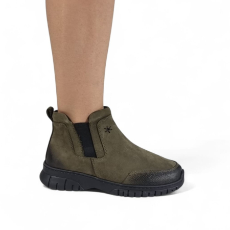 Ghete Damă Casual Din Piele Naturală Verde 30389 [6]