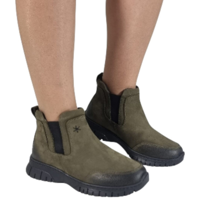 Ghete Damă Casual Din Piele Naturală Verde 30389 [10]