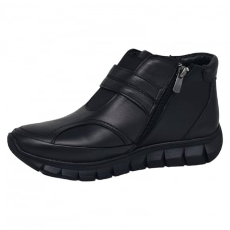 Ghete Damă Casual Din Piele Naturală Neagra 8502 [3]