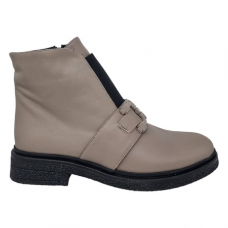 Ghete Casual Pentru Femei - Ghete Damă Casual Din Piele Naturală Vizon 8771