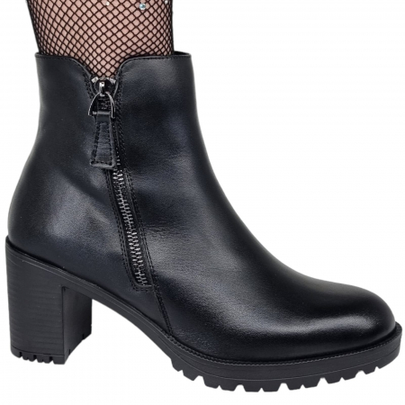 Ghete Damă Casual Din Piele Neagră  8616 [3]