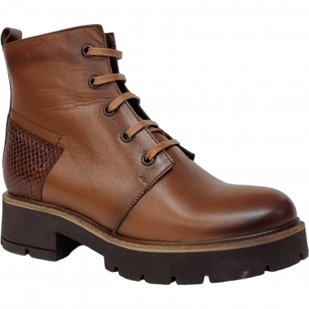 Ghete Casual Pentru Femei - Ghete Damă Casual Din Piele Naturală Maro 8541