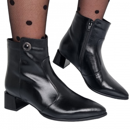 Ghete Elegante Pentru Femei - Ghete Damă Elegante Din Piele Naturală 9534