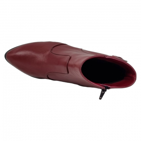 Ghete Damă Elegante Din Piele Naturală Bordo 9543 [1]