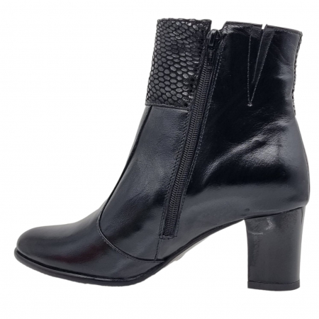 Ghete Damă Elegante Din Piele Naturală Neagră 9550 [5]