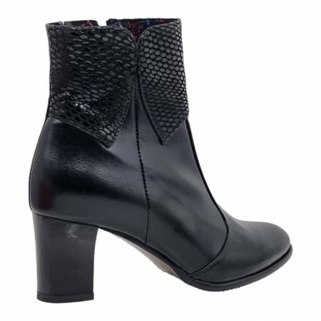 Ghete Damă Elegante Din Piele Naturală Neagră 9550 [4]