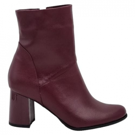 Femei - Ghete Damă Elegante Din Piele Naturală Bordo 9583
