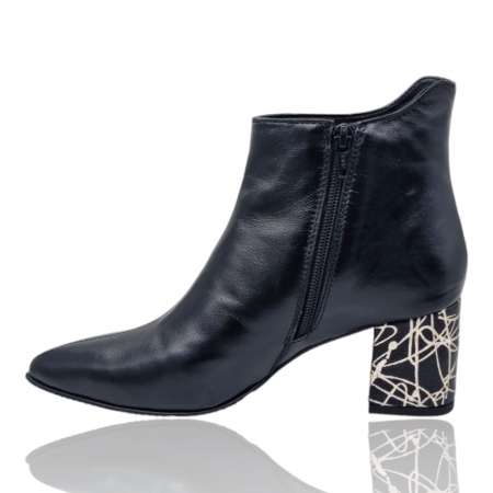Ghete Damă Elegante Din Piele Naturală Negru Linii Au 40211 [5]