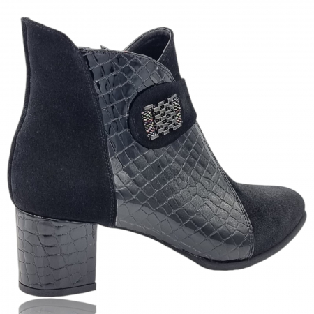 Ghete Damă Elegante Din Piele Naturală Neagră Vel 9618 [3]