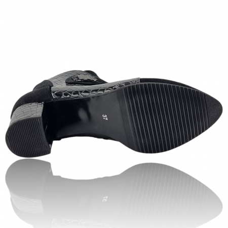 Ghete Damă Elegante Din Piele Naturală Neagră Vel 9618 [4]