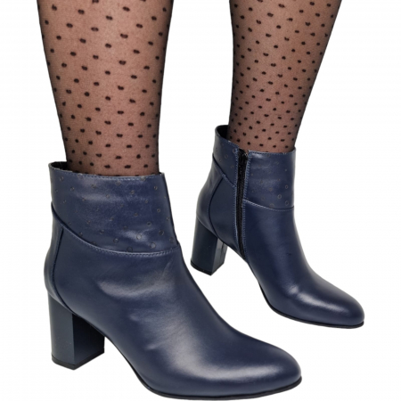 Femei - Ghete Damă Elegante Din Piele Naturală Blue 9564