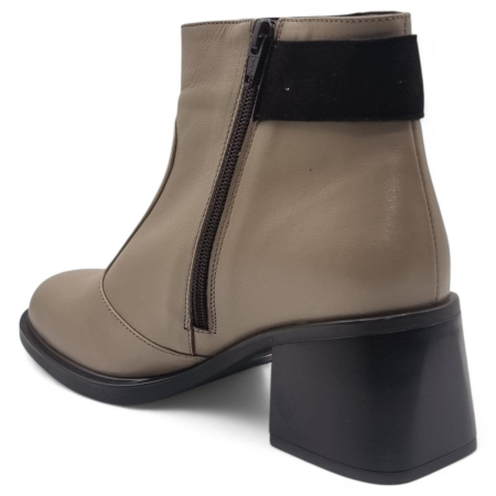 Ghete Damă Elegante Din Piele Naturală Cafe 40218 [4]