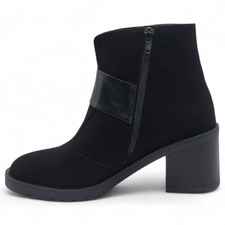 Ghete Damă Elegante Din Piele Întoarsă  Negru Velur  40219 [3]