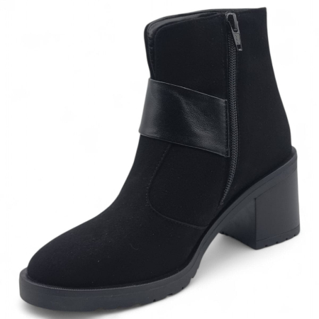 Ghete Damă Elegante Din Piele Întoarsă  Negru Velur  40219 [7]