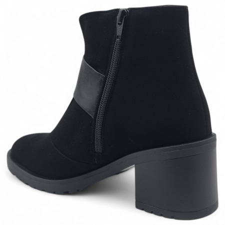 Ghete Damă Elegante Din Piele Întoarsă  Negru Velur  40219 [4]