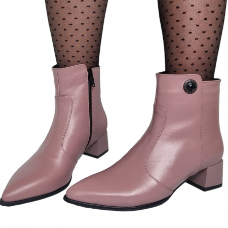 Ghete Damă Elegante Din Piele Naturală Lila 9518 [6]
