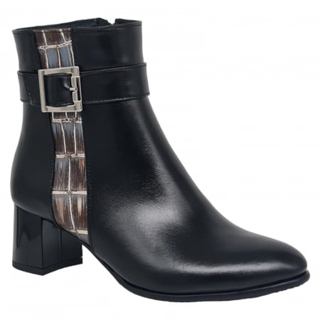 Ghete Damă Elegante Din Piele Naturală Neagră 9501 [5]