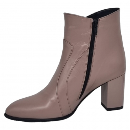 Ghete Damă Elegante Din Piele Naturală Pudra 9506 [3]