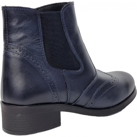 Ghete Damă Casual Din Piele Naturală Blue 8594 [8]