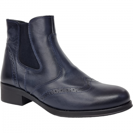 Ghete Damă Casual Din Piele Naturală Blue 8594 [4]