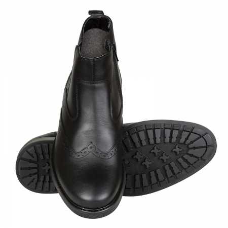 Ghete Bărbați Elegante Din Piele Naturală De Culoare Neagră 503 [3]
