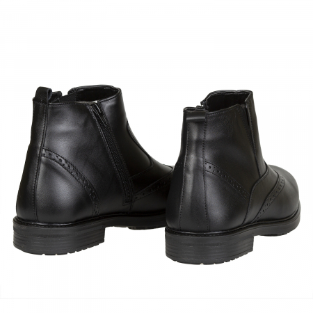 Ghete Bărbați Elegante Din Piele Naturală De Culoare Neagră 503 [2]