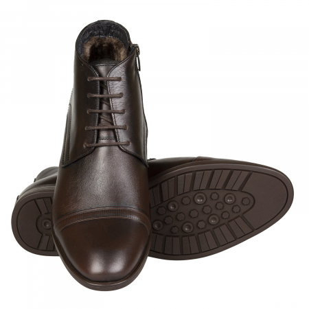 Ghete Bărbați Elegante Din Piele Naturală De Culoare Mile 50106 [3]