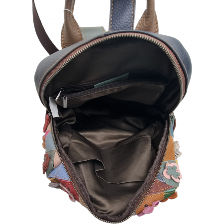 Ghiozdan Damă Din Piele Naturală Multicolor  11009 [3]