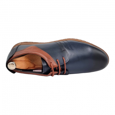 Pantofi Bărbați Casual Din Piele Naturală Blue 1316 [8]