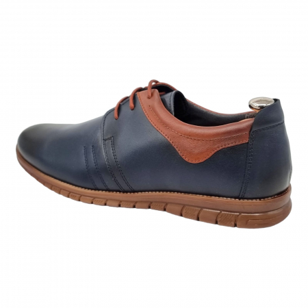 Pantofi Bărbați Casual Din Piele Naturală Blue 1316 [10]