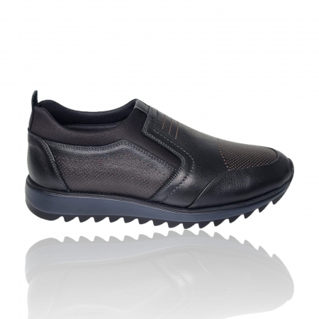 Pantofi Casual Pentru Barbati - Pantofi Bărbați Casual Din Piele Naturală Negru 1298