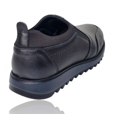 Pantofi Bărbați Casual Din Piele Naturală Negru 1298 [4]