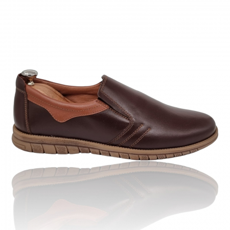 Pantofi Casual Pentru Barbati - Pantofi Bărbați Casual Din Piele Naturală Maro 1307