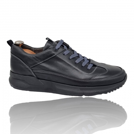 Pantofi Casual Pentru Barbati - Pantofi Bărbați Casual Din Piele Naturală Neagră 1215
