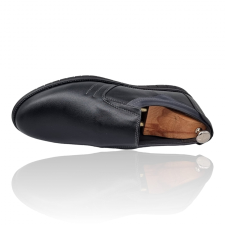Pantofi Bărbați Casual Din Piele Naturală Neagra 1305 [5]