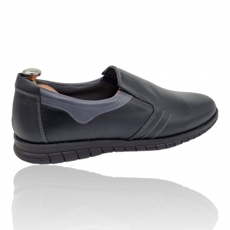 Pantofi Bărbați Casual Din Piele Naturală Neagra 1305 [2]